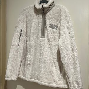 Fluffy new balance half zip sweater